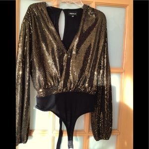 Sexy Holiday Gold Top